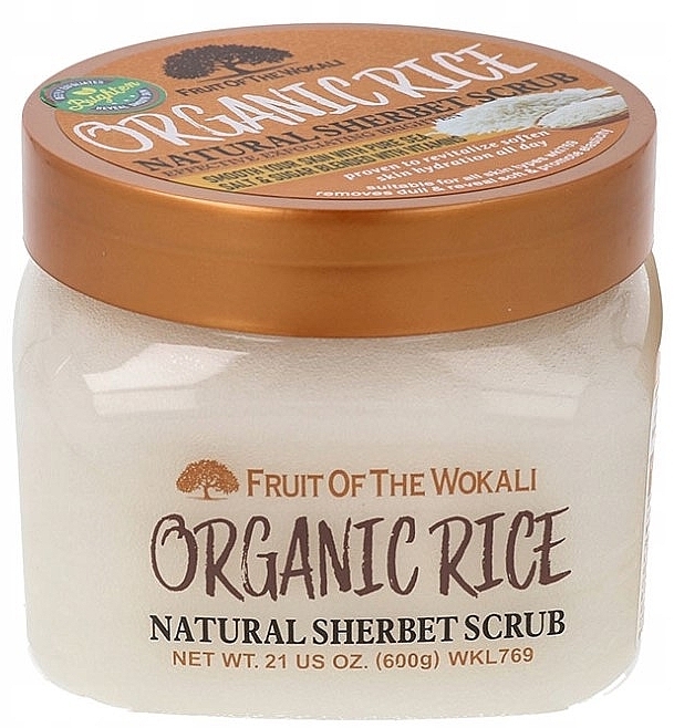 Naturalny peeling Organiczny ryż - Wokali Natural Sherbet Scrub Organic Rice — Zdjęcie N1