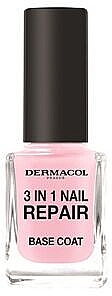 Odżywka wzmacniająca paznokcie - Dermacol 3in1 Nail Repair Base Coat Nail Care