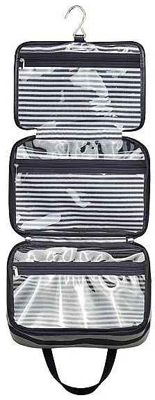 Kosmetyczka - Gillian Jones Organizer Cosmeticbag With Hangup Function Dark Blue/White Stripe — Zdjęcie N2