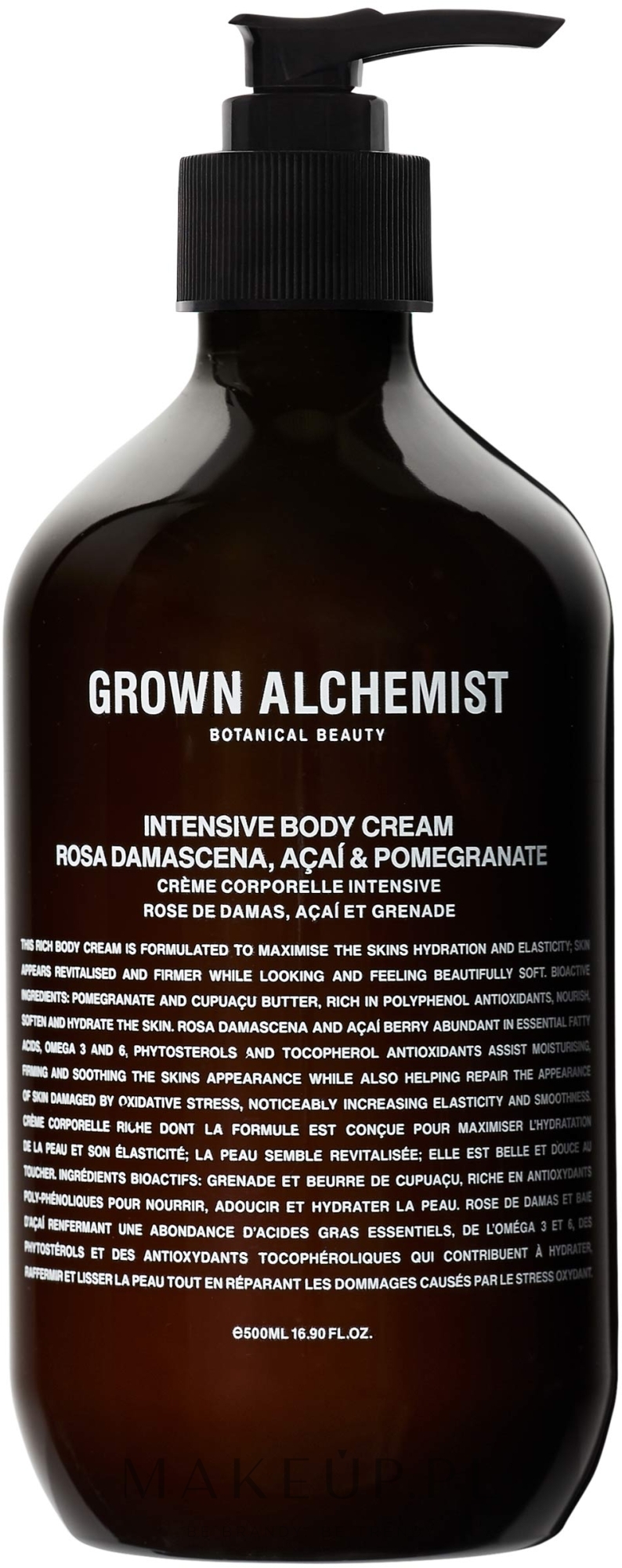 PRZECENA! Perfumowany krem do ciała - Grown Alchemist Intensive Body Cream Rosa Damascena Acai & Pomegranate * — Zdjęcie 500 ml