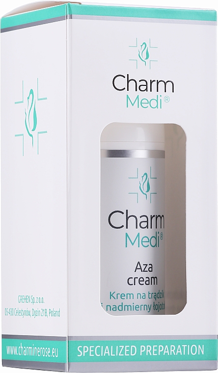 Krem na trądzik i nadmierny łojotok - Charmine Rose Charm Medi Aza Cream — Zdjęcie N1