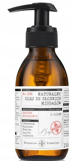 Naturalny olej ze słodkich migdałów - Bosqie Natural Almond Oil — Zdjęcie N1