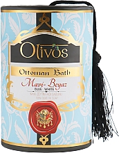Kup 100% naturalne mydła oliwkowe w ozdobnej puszce Niebieski i biały - Olivos Perfumes Ottaman Bath Blue-White (soap 2 x 100g)