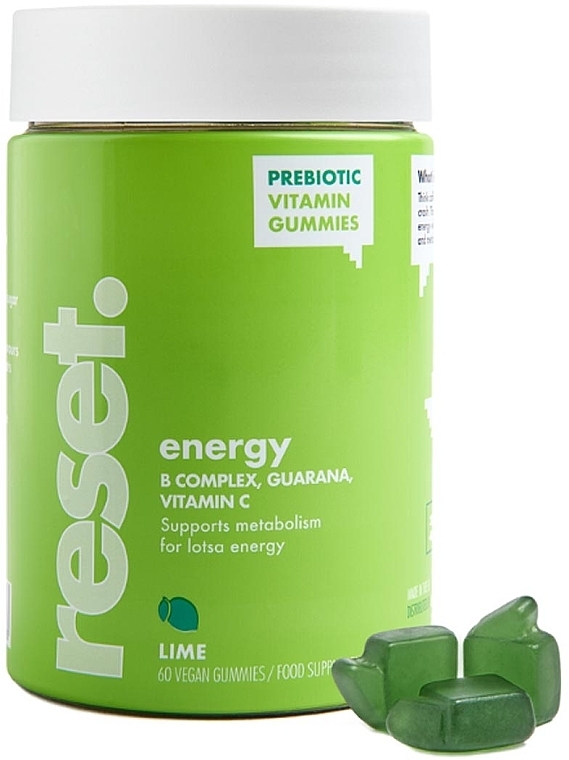 Dodatek do żywności Energy Prebiotic - Reset Vitamins Energy Prebiotic Gummies — Zdjęcie N1