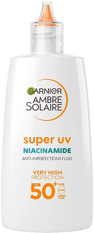 Płyn z filtrem przeciwsłonecznym - Garnier Ambre Solaire Super UV Niacinamide Fluid SPF50 — Zdjęcie N1