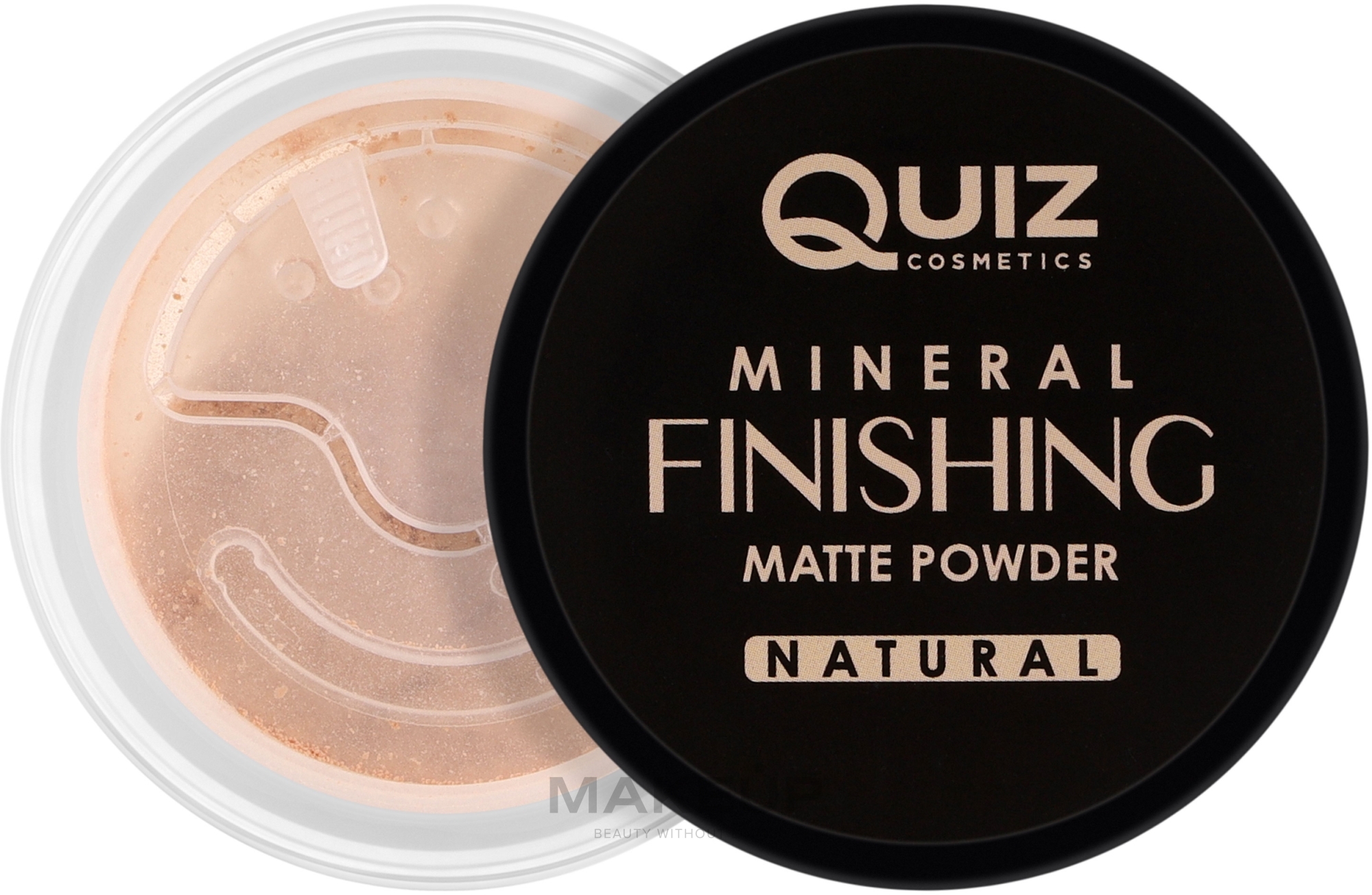 Mineralny puder sypki do twarzy - Quiz Cosmetics Mineral Finishing Matte Powder — Zdjęcie 01 - Natural