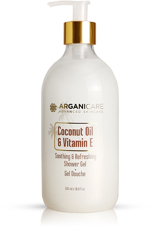 Żel pod prysznic z olejkiem kokosowym - Arganicare Soothing & Refreshing Shower Gel Coconut Oil & Vitamin E — Zdjęcie N1