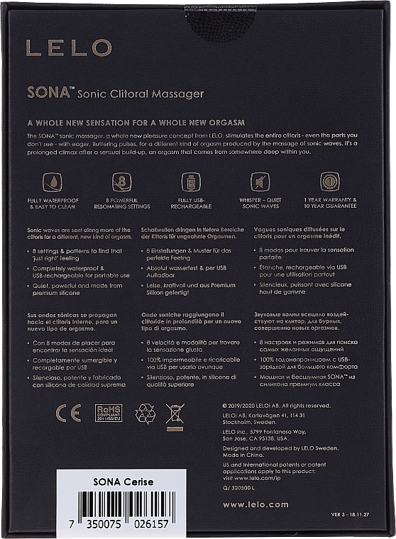 Masażer intymny dla kobiet, różowy - Lelo Sona™ Sonic Clitoral Massager — Zdjęcie N2