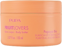 Oczyszczająco-rewitalizujące masło do ciała Bio Papaja - Pupa Fruit Lovers Papaya Bio Body Butter — Zdjęcie N1