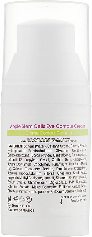 Krem pod oczy z komórkami macierzystymi jabłka - Biotonale Apple Stem Cells Eye Contour Cream — Zdjęcie N2