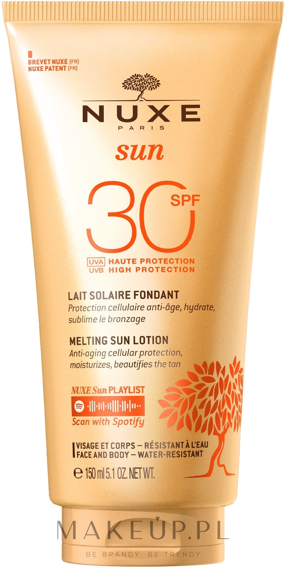 Mleczko do opalania twarzy i ciała SPF 30 - Nuxe Sun — Zdjęcie 150 ml