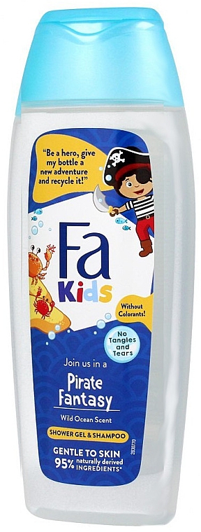 Żel-szampon dla chłopców Piracka fantazja, kraby - Fa Kids Pirate Fantasy Shower Gel & Shampoo — Zdjęcie N1