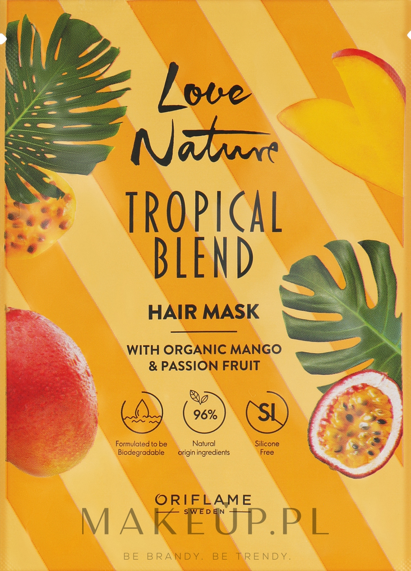 Organiczna maska do włosów z mango i marakują - Oriflame Love Nature — Zdjęcie 30 ml