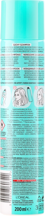 Suchy szampon do włosów - L'Oreal Paris Magic Shampoo Invisible Dry Shampoo Sweet Fusion — Zdjęcie N2