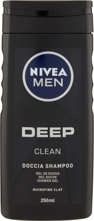 Głęboko oczyszczający żel pod prysznic dla mężczyzn 3 w 1 - NIVEA Deep Clean Shower Gel — Zdjęcie N1