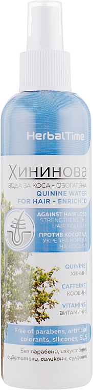 Woda chininowa do włosów - Herbal Time Anti Quinine Water — Zdjęcie N1