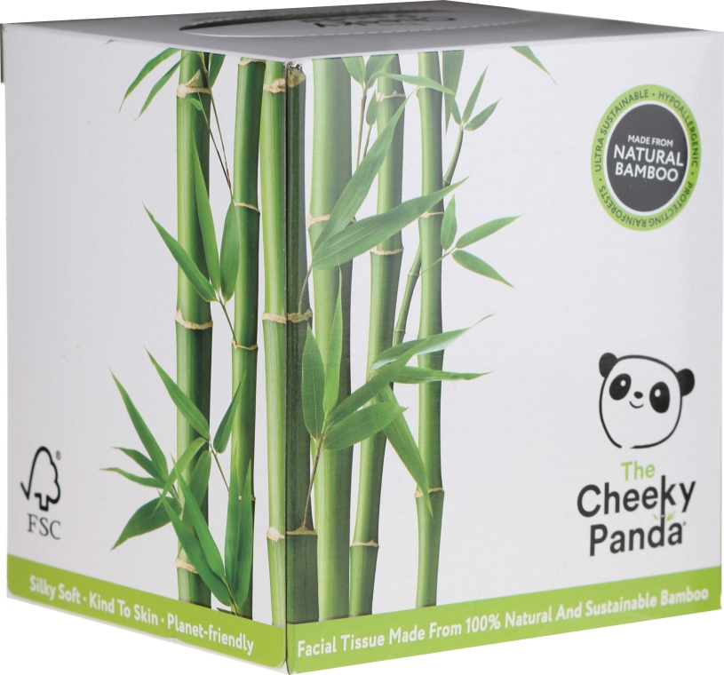 Suche chusteczki bambusowe do twarzy, 56 szt. - The Cheeky Panda — Zdjęcie N1