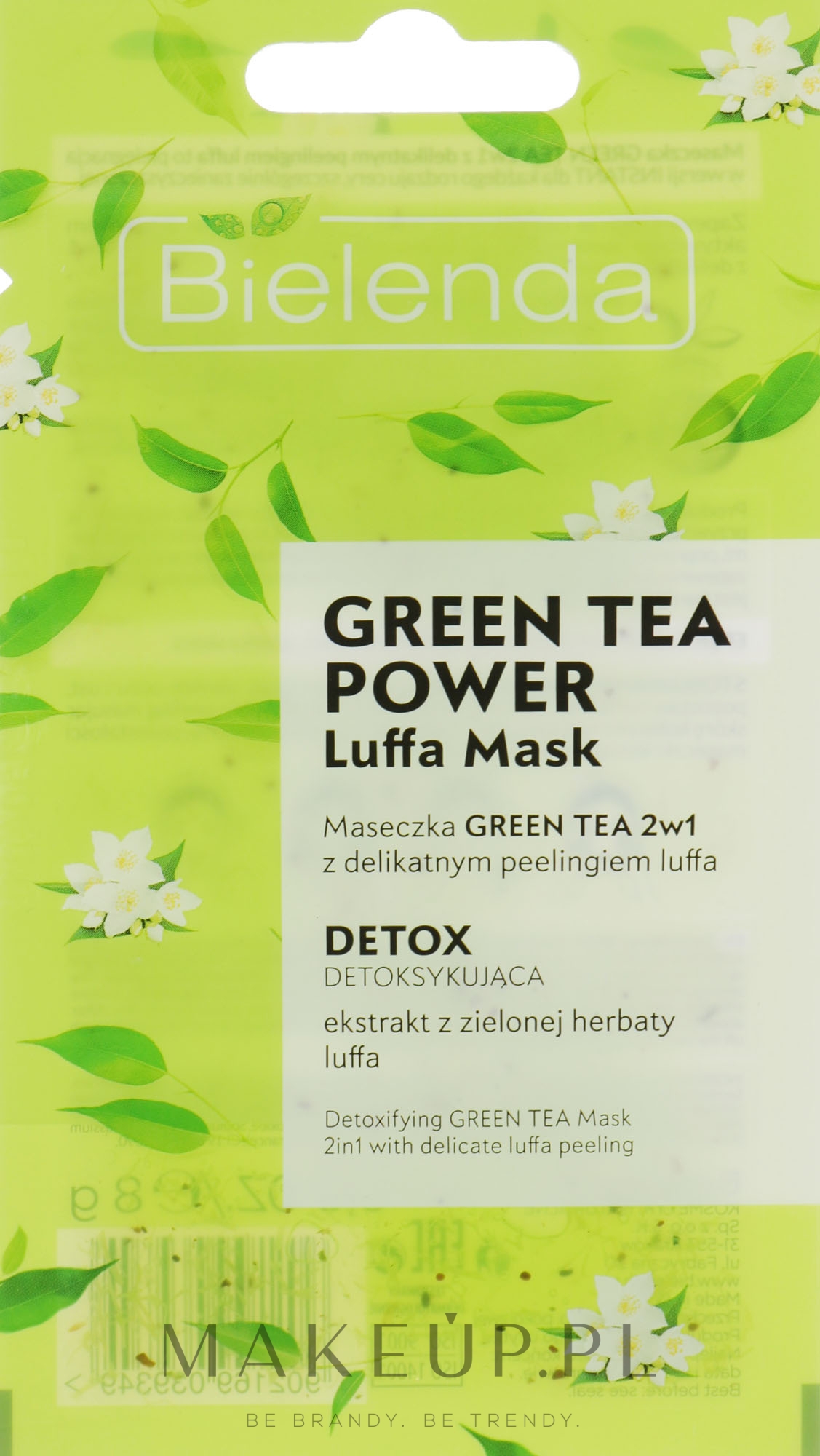 Maska detoksykująca z peelingiem 2 w 1 Zielona herbata - Bielenda Green Tea Power Luffa Mask 2in1 — Zdjęcie 8 g