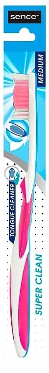 Szczoteczka do zębów różowa - Sence Fresh Super Clean Medium Toothbrush — Zdjęcie N1