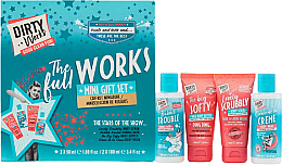 Kup PRZECENA! Zestaw - Dirty Works The Full Works Mini Gift Set (bath/foam/100ml + sh/gel/100ml + scr/50ml + b/lot/50ml) *