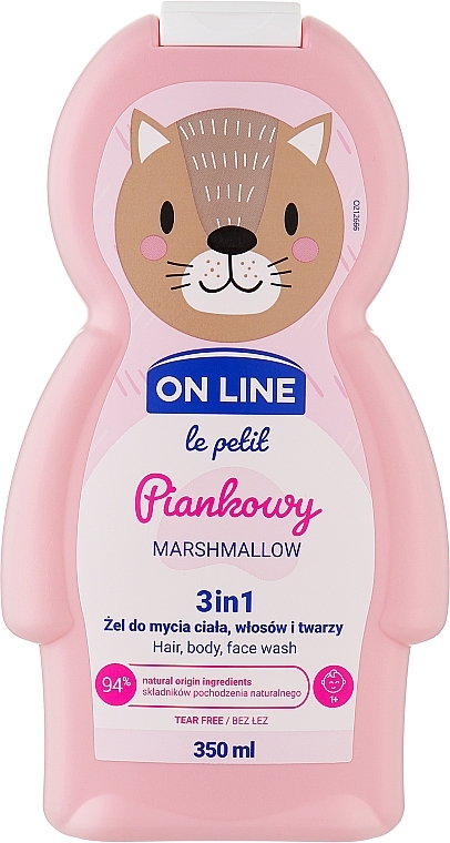 Piankowy żel do mycia ciała, włosów i twarzy 3 w 1 - On Line Le Petit Marshmellow 3 In 1 Hair Body Face Wash — Zdjęcie N1