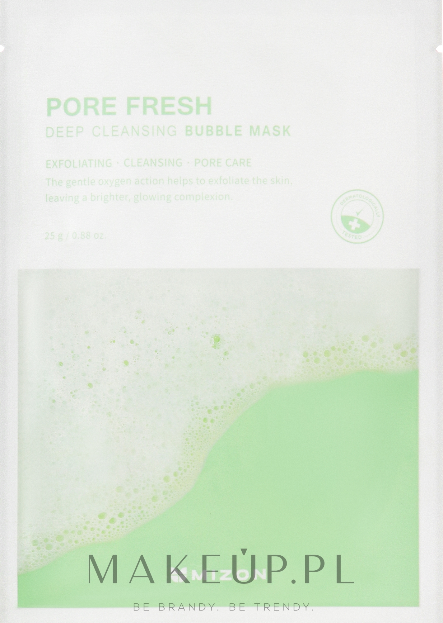 Głęboko oczyszczająca bąbelkowa maska w płachcie - Mizon Pore Fresh Deep Cleansing Bubble Mask — Zdjęcie 25 g