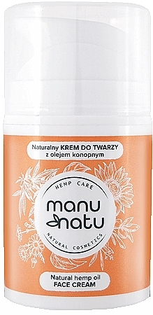 WYPRZEDAŻ Krem do twarzy z problemem łojotokowego zapalenia skóry - Manu Natu Natural Hemp Oil Face Cream * — Zdjęcie N1