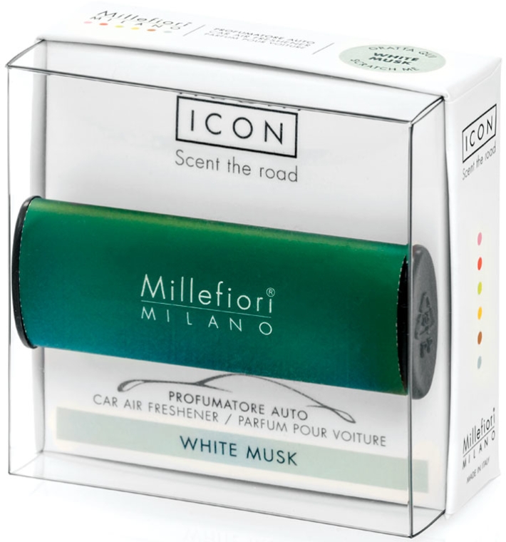 Zapach samochodowy Białe piżmo - Millefiori Milano Icon Car Air Freshener Classic White Musk — Zdjęcie N1