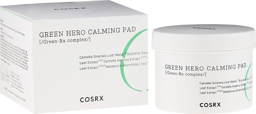 Płatki oczyszczające do twarzy - Cosrx One Step Green Hero Calming Pad