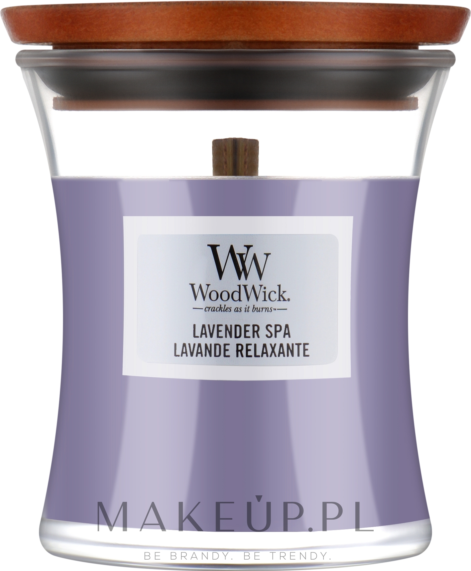 Świeca zapachowa w szkle - WoodWick Hourglass Candle Lavender Spa — Zdjęcie 85 g