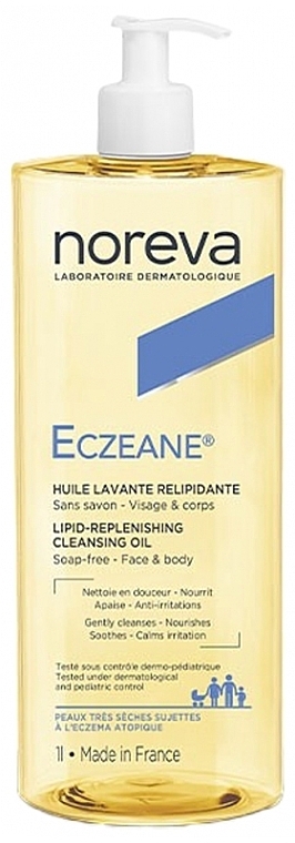 Olejek oczyszczający do bardzo suchej skóry - Noreva Laboratoires Eczeane Lip-Replenishing Cleansing Oil  — Zdjęcie N1
