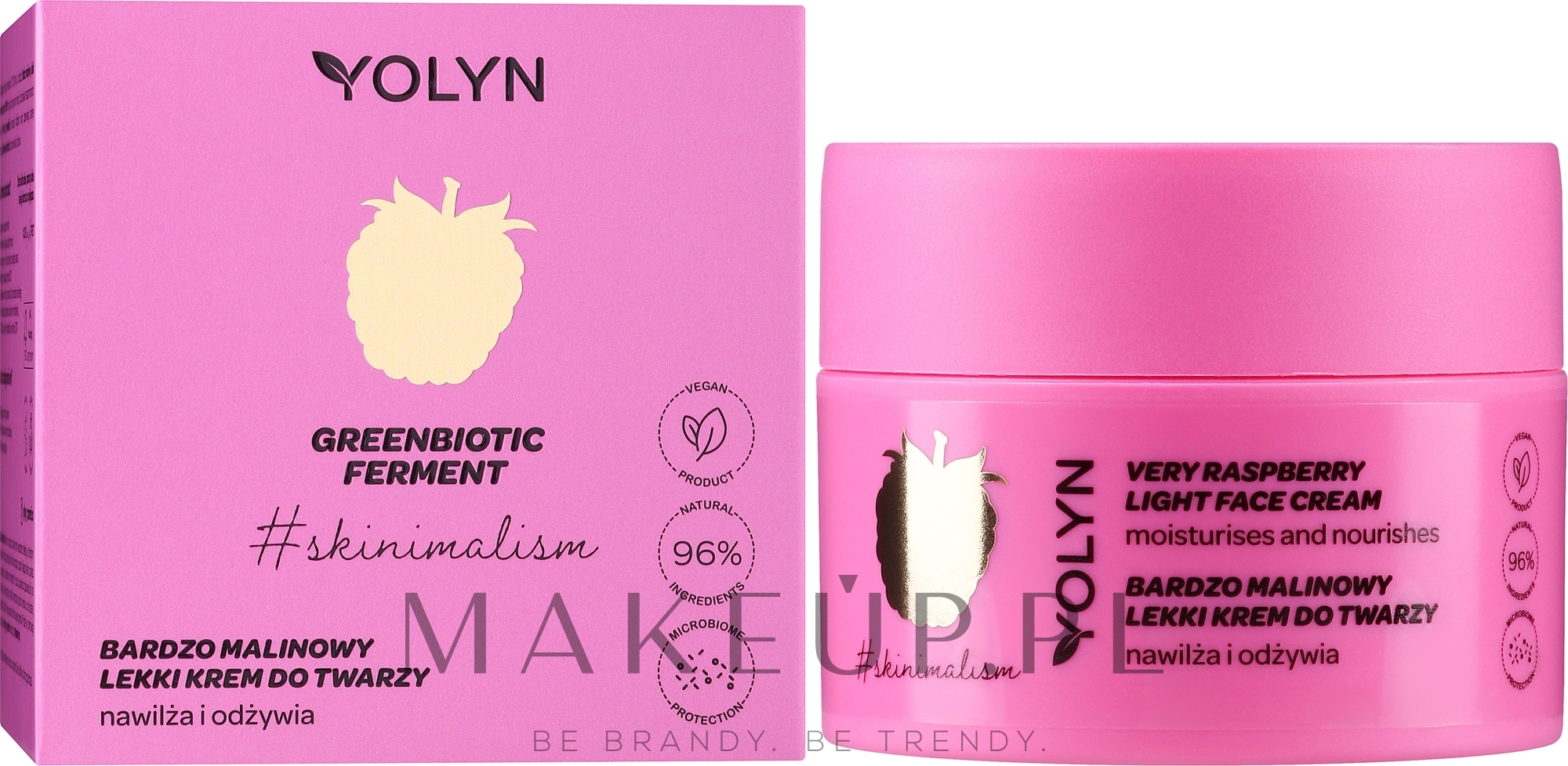 Nawilżający krem do twarzy Malina - Yolyn Very Raspberry Face Cream — Zdjęcie 50 ml