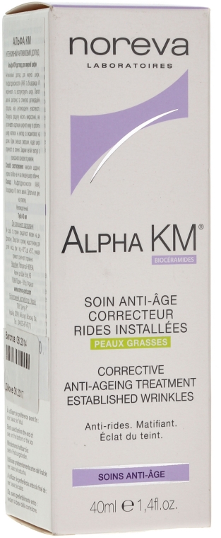 Krem korygujący anti-aging do skóry tłustej - Noreva Laboratoires Alpha KM Corrective Anti-Ageing Treatment Oily Skin