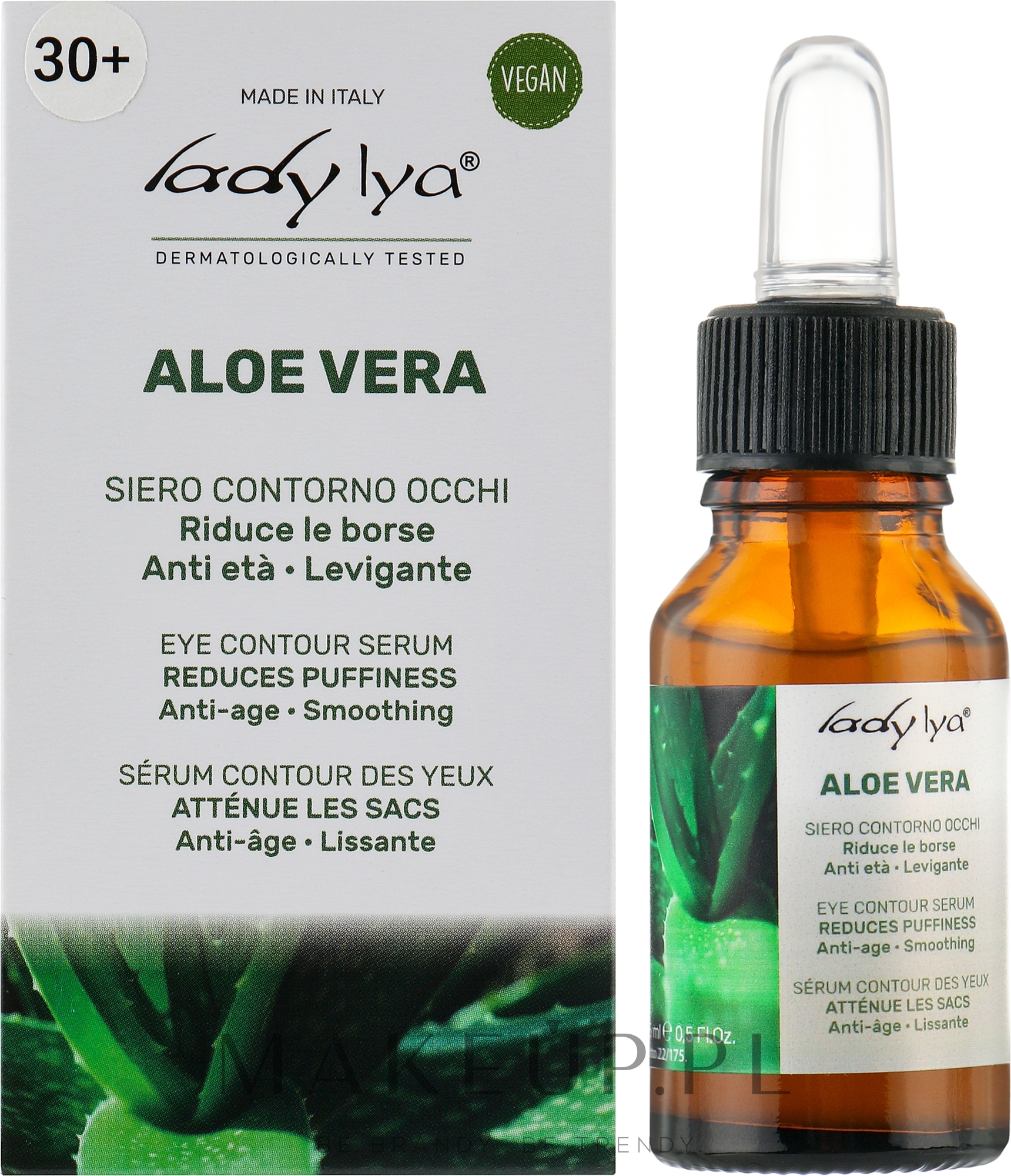 Serum pod oczy Przeciw opuchliźnie z aloesem - Lady Lya Serum Aloe Vera — Zdjęcie 15 ml