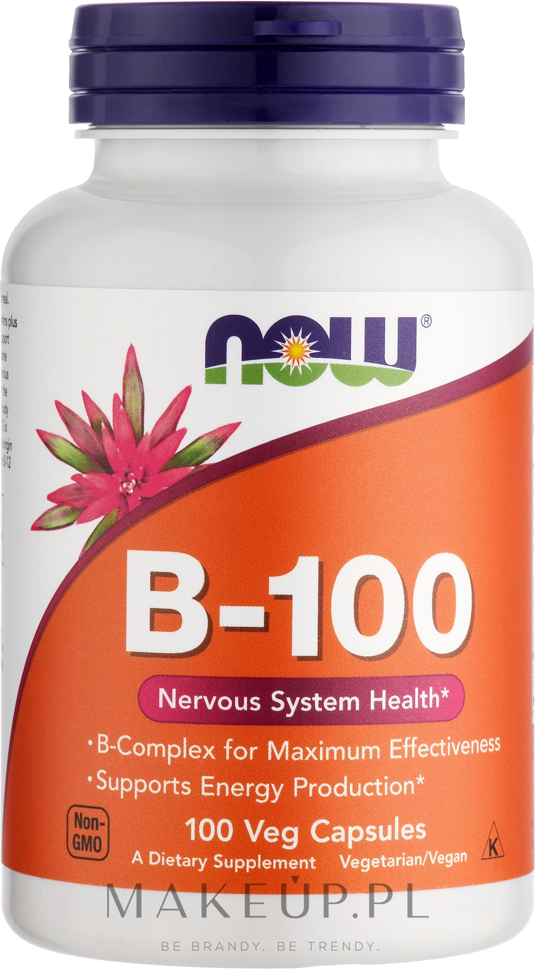 Kompleks witamin z grupy B - Now Foods Vitamin B-100 Veg Capsules — Zdjęcie 100 szt.