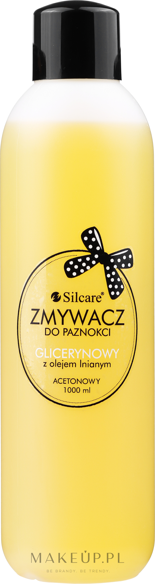 PRZECENA! Glicerynowy zmywacz do paznokci z olejem lnianym - Silcare Nail Polish Remover with Linseed Oil * — фото 1000 ml