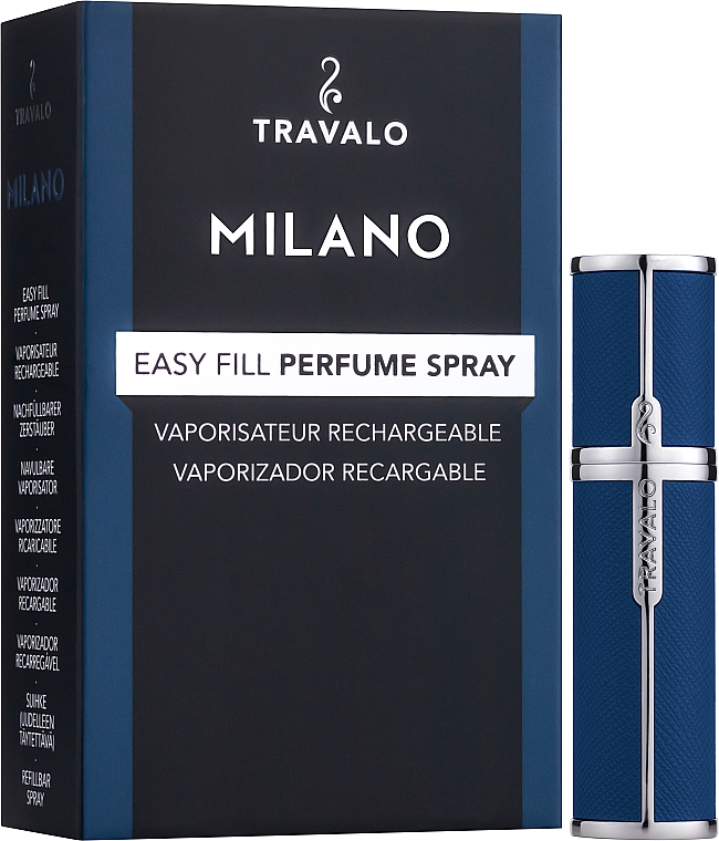 Napełnialny flakon z atomizerem na perfumy - Travalo Milano Blue — Zdjęcie N1