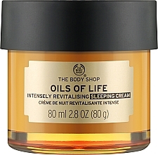 Rewitalizujący krem do twarzy na noc - The Body Shop Oils Of Life Intensely Revitalising Sleeping Cream (bez opakowania) — Zdjęcie N1