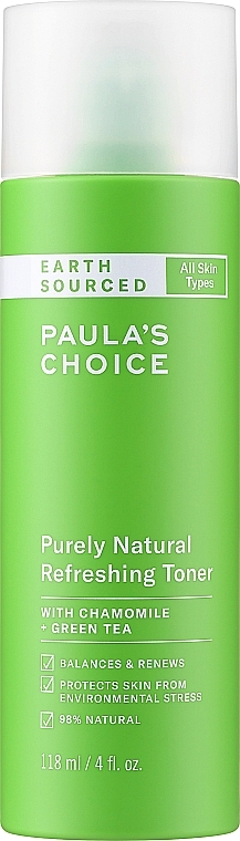 PRZECENA! Naturalny odświeżający tonik do twarzy - Paula's Choice Earth Sourced Purely Natural Refreshing Toner * — Zdjęcie N1