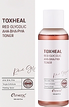 Tonik złuszczający z kwasem glikolowym - Esthetic House Toxheal Red Glycolic AHA-BHA-PHA Toner — Zdjęcie N2