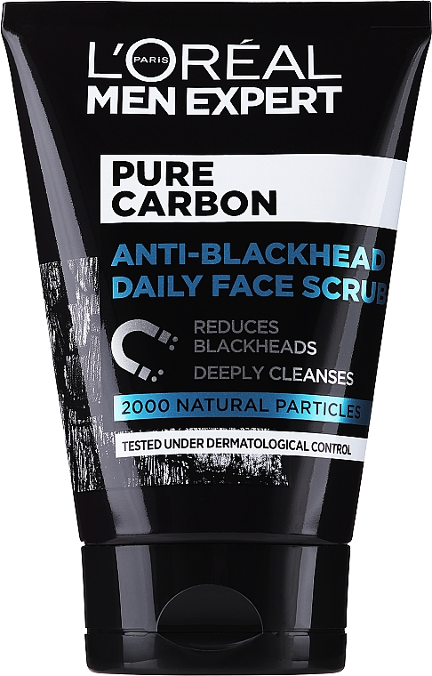Peeling do twarzy przeciw zaskórnikom dla mężczyzn - L'Oreal Paris Men Expert Pure Charcoal Anti-Blackhead Scrub — Zdjęcie N3