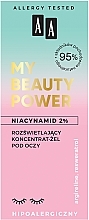 Rozświetlający koncentrat-żel pod oczy Niacynamid 2% - AA My Beauty Power Niacynamid 2% — Zdjęcie N3