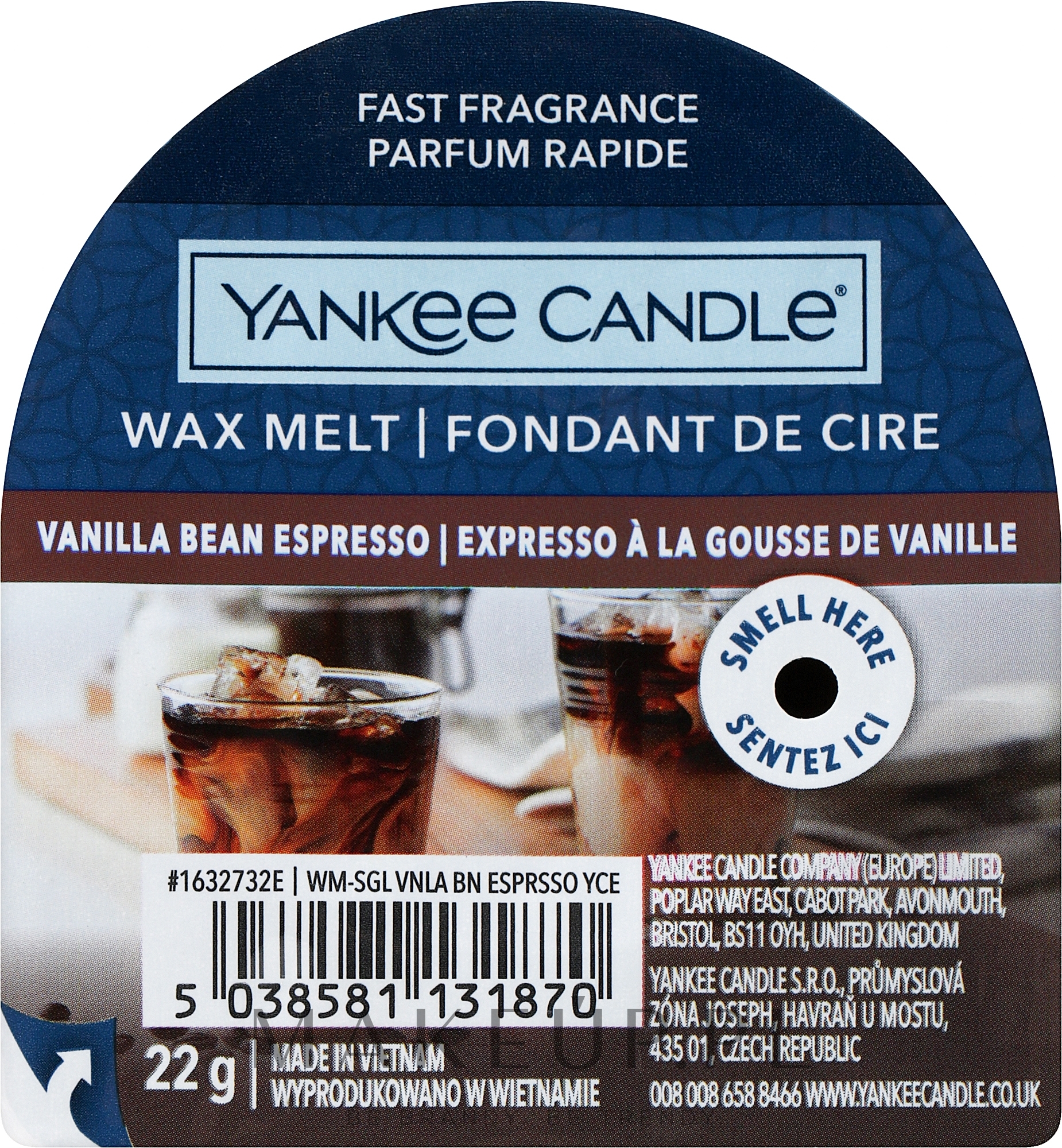 Wosk aromatyczny - Yankee Candle Wax Melt Vanilla Bean Espresso — Zdjęcie 22 g