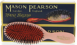 Szczotka do włosów, różowa - Mason Pearson Pocket Bristle Hair Brush B4 Pink — Zdjęcie N1