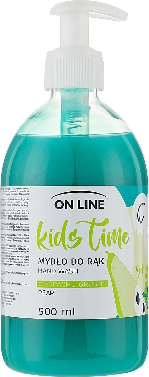 Mydło w płynie do rąk Gruszka - On Line Kids Time Hand Wash — Zdjęcie N1