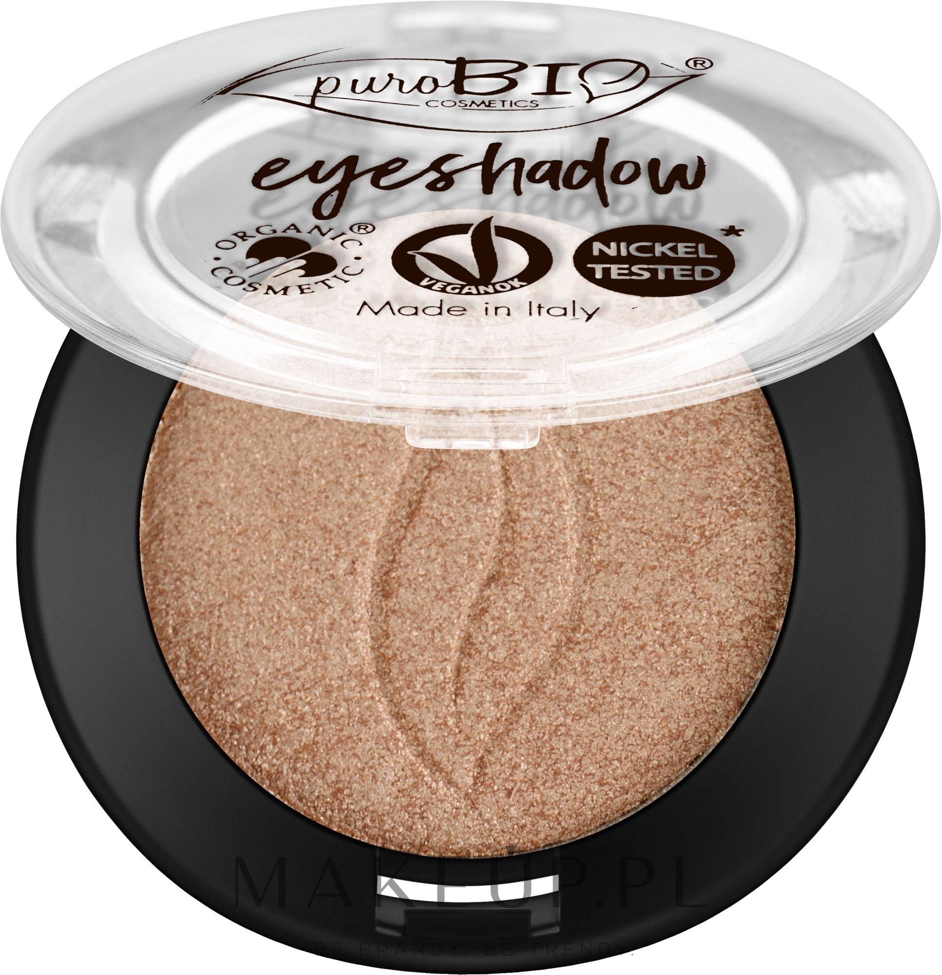 Mineralny cień do powiek - PuroBio Cosmetics Ecological Eyeshadow Shimmer — Zdjęcie 01 - Champagne