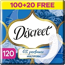 Kup Codzienne podpaski higieniczne, 120 sztuk - Discreet Multiform 0% Perfume
