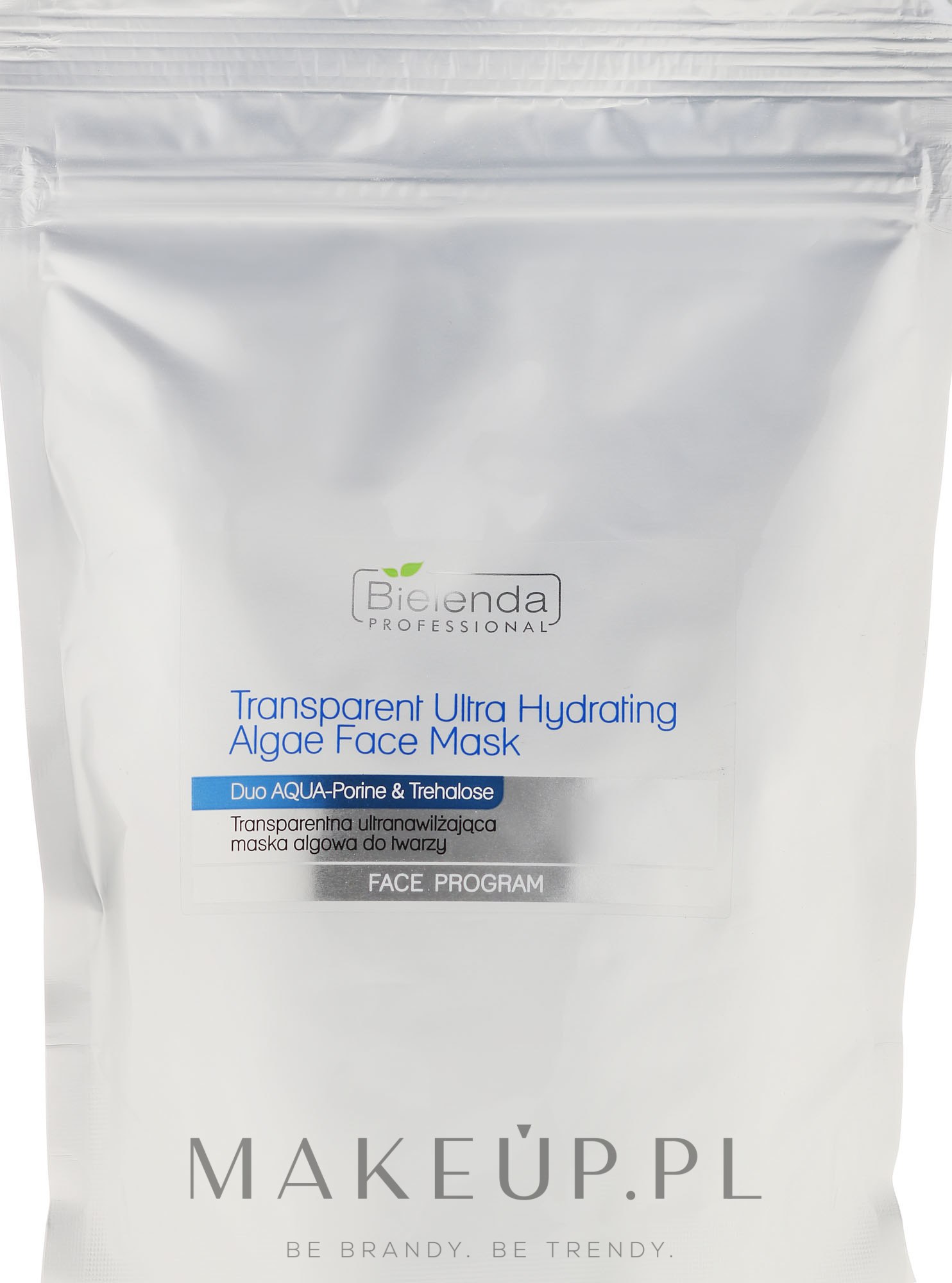 Transparentna ultranawilżająca maska algowa do twarzy - Bielenda Professional Face Program Transparent Ultra Hydrating Algae Face Mask (uzupełnienie) — Zdjęcie 190 g