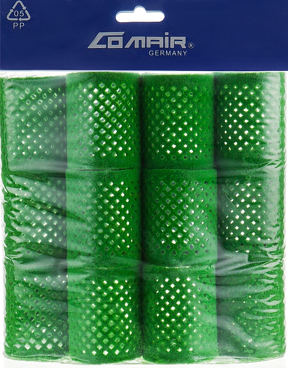 Metalowe wałki do włosów, zielone, 50 mm - Comair