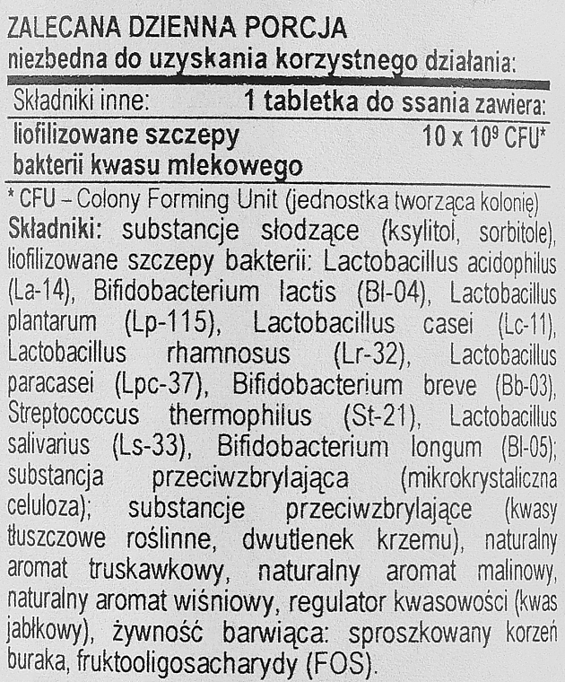 Probiotyki o smaku jagodowym do żucia dla dzieci - Now Foods Berry Dophilus — Zdjęcie N2